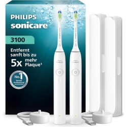 Philips Sonicare Series 3100 Elektrische Zahnbürste (2er-Pack) für 59,99€ (Vergleich: 71,99€)