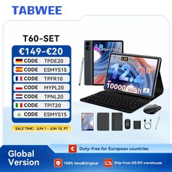 TABWEE T60 12,2″ Android-16-Tablet + Tastatur für 169,96€ (Code TPDE10)