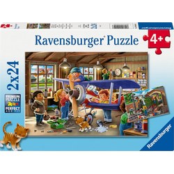 Ravensburger Kinderpuzzle „Flugzeuge & Züge“ (2x 24 Teile) für 4,50€ statt 11,89€