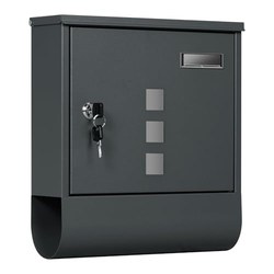 WOLTU Wandbriefkasten mit Zeitungsfach (abschließbar, Anthrazit) für 18,04€ statt 21,01€