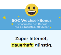 eazy Kabel-Internet ab 18,99€/Monat dauerhaft + 50€ Amazon-Wechselbonus