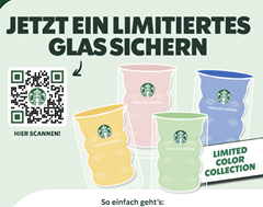 Gratis Starbucks-Glas: 3 kalte Starbucks-Kaffees kaufen und Beleg einreichen