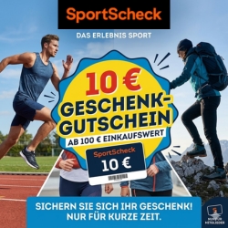 SportScheck: 10 € Geschenk-Gutschein ab 100 € Einkaufswert