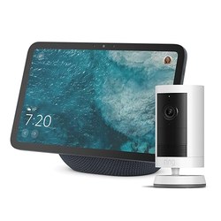 Echo Show 8 + Ring Außenkamera Plus Akku Set für 159,99€