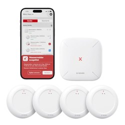 X-Sense SWS0A41 WLAN-Wassermelder 5er-Set + Basis für 47,79€ (Vgl. 69,59€)