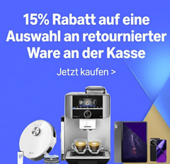 Amazon: 15% Rabatt auf ausgewählte Retourenartikel
