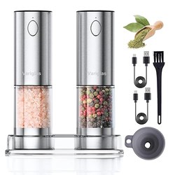 Variglas elektrische Salz- & Pfeffermühlen 2er Set (USB, LED) für 28,49€ (statt 34,99€)