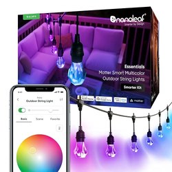 Nanoleaf Smart LED Lichterkette Außen 15 m (RGBICW, Matter) für 66,99€ (statt 87,85€)