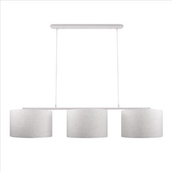 Paco Home Pendelleuchte 3-flammig (Stoffschirm, E27) für 22€ (statt 37,96€)