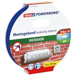 [bis Mitternacht] tesa Powerbond Outdoor Montageband (5 m x 19 mm) für 9,40€ (statt 14,88€)