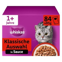 [bis Mitternacht] Whiskas Nassfutter Klassische Auswahl (84 x 85g) für 22,04€ (statt 28,48€)