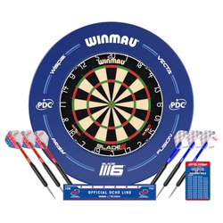 WINMAU PDC Blade 6 Dartscheiben-Komplettset (mit Surround, 2 Sets Steeldarts) für 89,99€ (statt 111,79€)