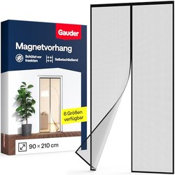 GAUDER Fliegengitter Balkontür magnetisch (90×210 cm, ohne Bohren) für 15,96€ (statt 19,99€)