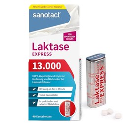 sanotact Laktase 13.000 EXPRESS (40 Kautabletten) für 4,48€ statt 8,97€ (Spar-Abo)