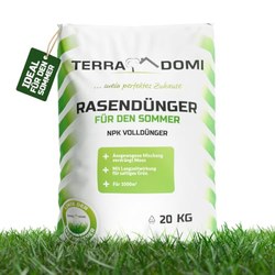 TerraDomi Rasendünger Sommer 20 kg (NPK 15-15-15, für 1000 m²) für 38,36€ statt 47,95€