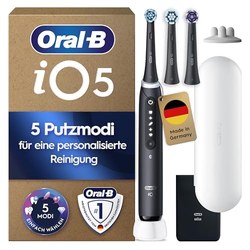 Oral-B iO Series 5 Plus Edition Elektrische Zahnbürste (Matt Black, 3 Aufsteckbürsten) für 99,99€ statt 120,78€