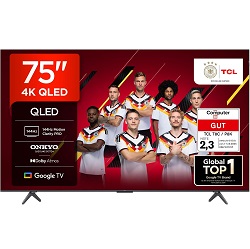 TCL 75T8C 75 Zoll QLED 4K HDR UHD Fernseher für 679€ (Vergleich: 888,99€)