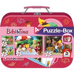 Schmidt Spiele Bibi und Tina 4 Kinderpuzzle im Metallkoffer für 9,99€ statt 15,99€