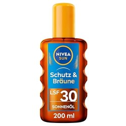 NIVEA SUN Schutz & Bräune Sonnenöl Spray LSF 30 (200 ml) für 8,05€ statt 10,49€