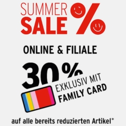 Ernsting’s family: 30% Rabatt auf das gesamte Sortiment