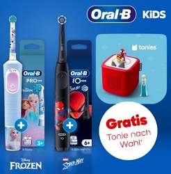 Oral-B Kinderzahnbürste + Aufsteckbürsten kaufen und eine tonies Hörfigur gratis erhalten