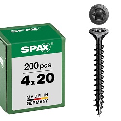 Spax Universalschrauben (4×20 mm, 200 Stück) für 4,75€ (Vergleich: 6,72€)