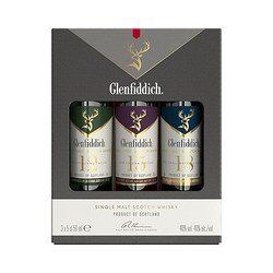 Glenfiddich Single Malt Whisky Probierset (12/15/18 Jahre, 3 x 5 cl) für 14,15€ statt 18,49€