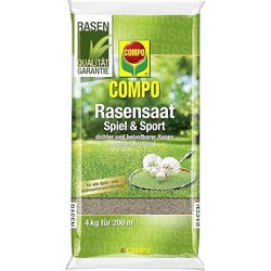 COMPO Rasensaat Spiel und Sport (4 kg für 200 m², strapazierfähig) für 26,80€ statt 30,12€