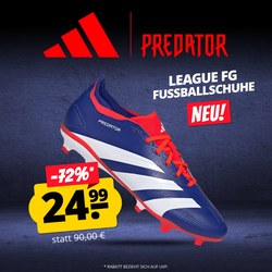 adidas Predator League FG Herren Fußballschuhe für 24,99€ (mit Versand 29,94€) bei SportSpar