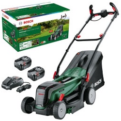 Bosch Akku-Rasenmäher UniversalRotak 2x18V-37-550 (2x 4,0 Ah) für 199,99€ (Vergleich: 228€)