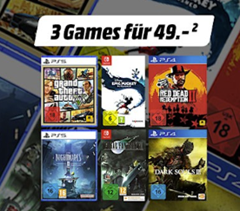 MediaMarkt: 3 Games für 49€ (PS5, PS4, Xbox, PC, Nintendo Switch)