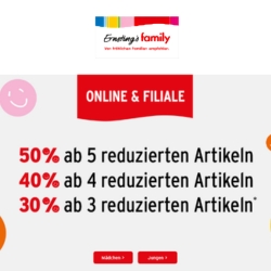 Ernsting’s family: Großer Staffelrabatt auf den Sale – bis zu 50% Extra-Rabatt