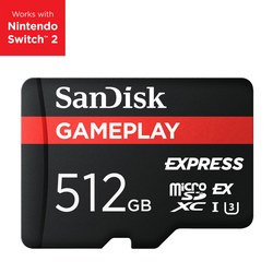 SanDisk GamePlay microSD Express 512 GB (Switch 2) für 70,40€ (Vergleich: 89,99€)