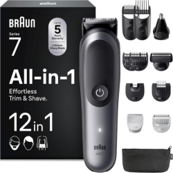 Braun Multigroom All-in-One Series 7, 12-in-1 Trimmer, AIO7545, Grau für 69,99€ (Vergleich: 93,99€)