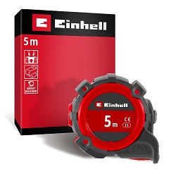 Original Einhell Bandmaß 5 m (Autolock, Nylonbeschichtung, Magnet-Endhaken, doppelseitige Skalierung, stoßfestes Gehäuse, vielseitiger Einsatz) für 4,99€ (Vergleich: 9,99€)