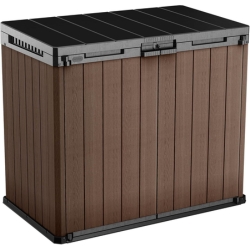 KETER Store-It-Out Darwin Mülltonnenbox, 1150 L, abschließbar, wetterbeständig, braun für 189,99€ (Vergleich: 278,99€)