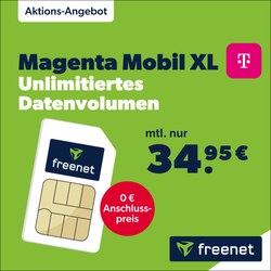 Magenta Mobil XL: Unlimited 5G im Telekom-Netz für 34,95€/Monat ohne Anschlusspreis