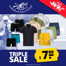SportSpar: European Polo Champ Triple Sale – Polos, Boxershorts & Badeshorts ab 12,94€ inkl. Versand