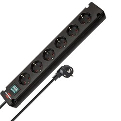 Brennenstuhl Bremounta Steckdosenleiste 6-fach mit Schalter (3 m, schwarz) für 9,95€ statt 15,07€