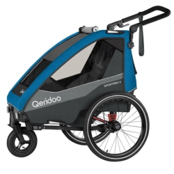 Qeridoo Fahrradanhänger „Sportrex 2 Limited Edition“ (Ocean Blue) für 317,90€ (Vergleich: 484,95€)