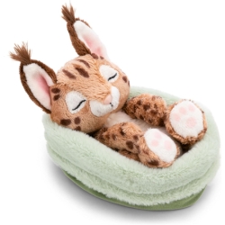 NICI Kuscheltier Karakal 12cm schlafend im Körbchen für 8,99€ (Vergleich: 20,94€)