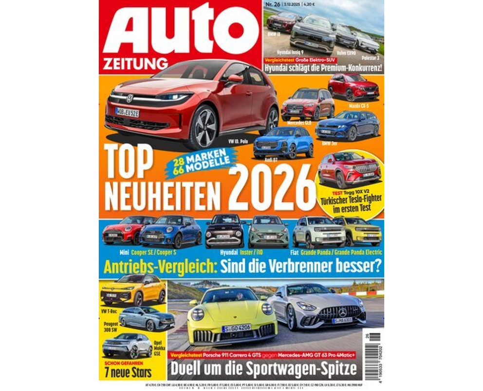🚘 26 Ausgaben (Jahresabo) Auto Zeitung für 29,90€ (statt 99€)