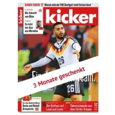 ⚽ 13 Ausgaben vom Kicker Abo komplett KOSTENLOS (statt normal 74€)