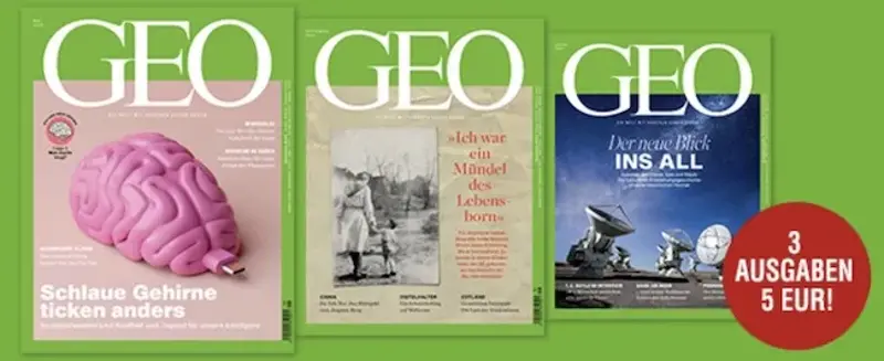 🗞️ 3 Ausgaben GEO Magazin für 5€