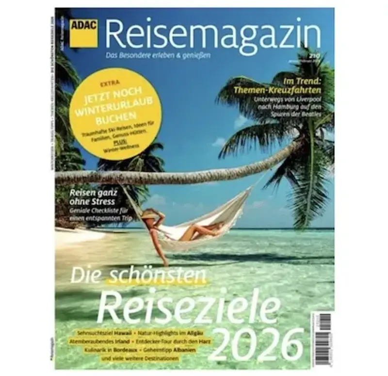 🏜️ 6 Ausgaben ADAC Reisemagazin für 56,80€ + Prämie: bis 45€ Gutschein